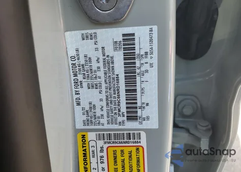 2022 Ford Bronco Sport Outer Banks из США, поврежденный, VIN 3FMCR9C66NRD16884